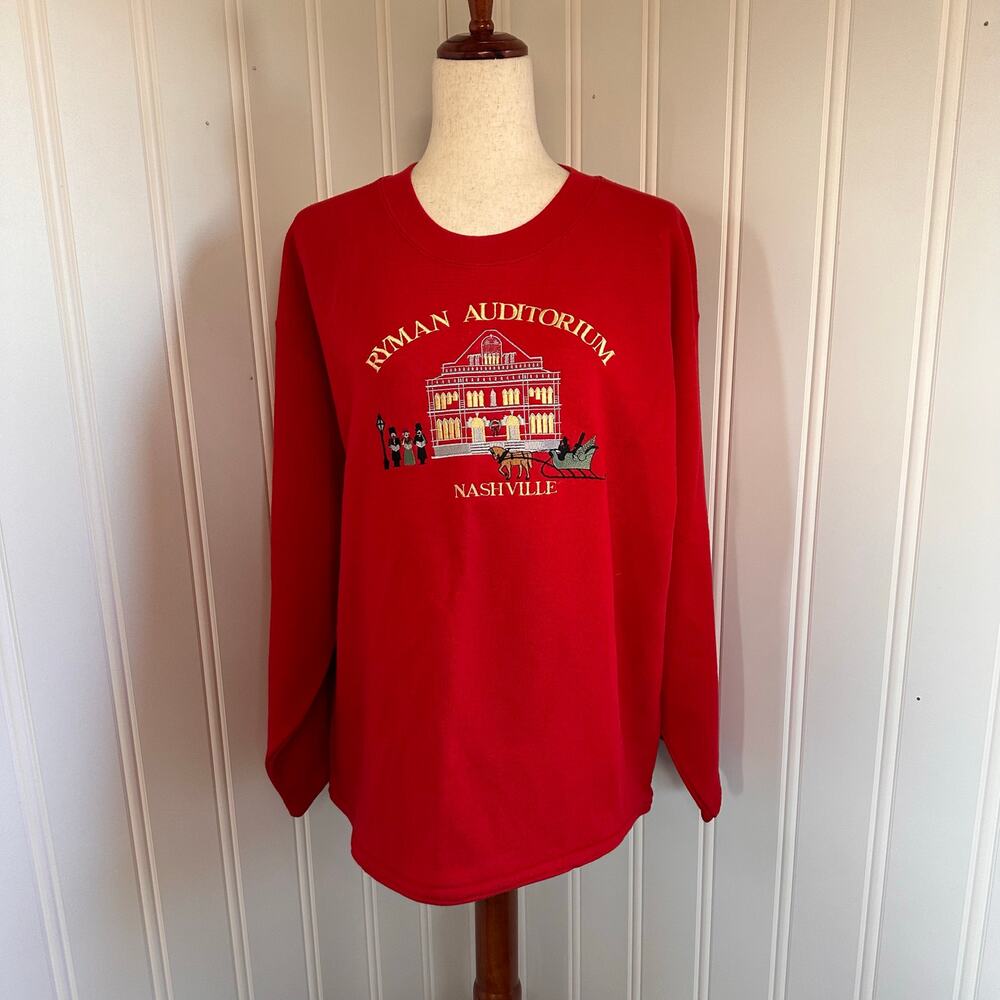 Vintage 90s Red Holiday Sweater L